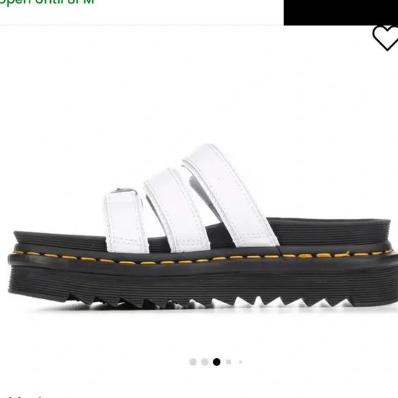 Dr. Martens Women's White and Black Platform Sandals size 9 - Picture 2 of 8